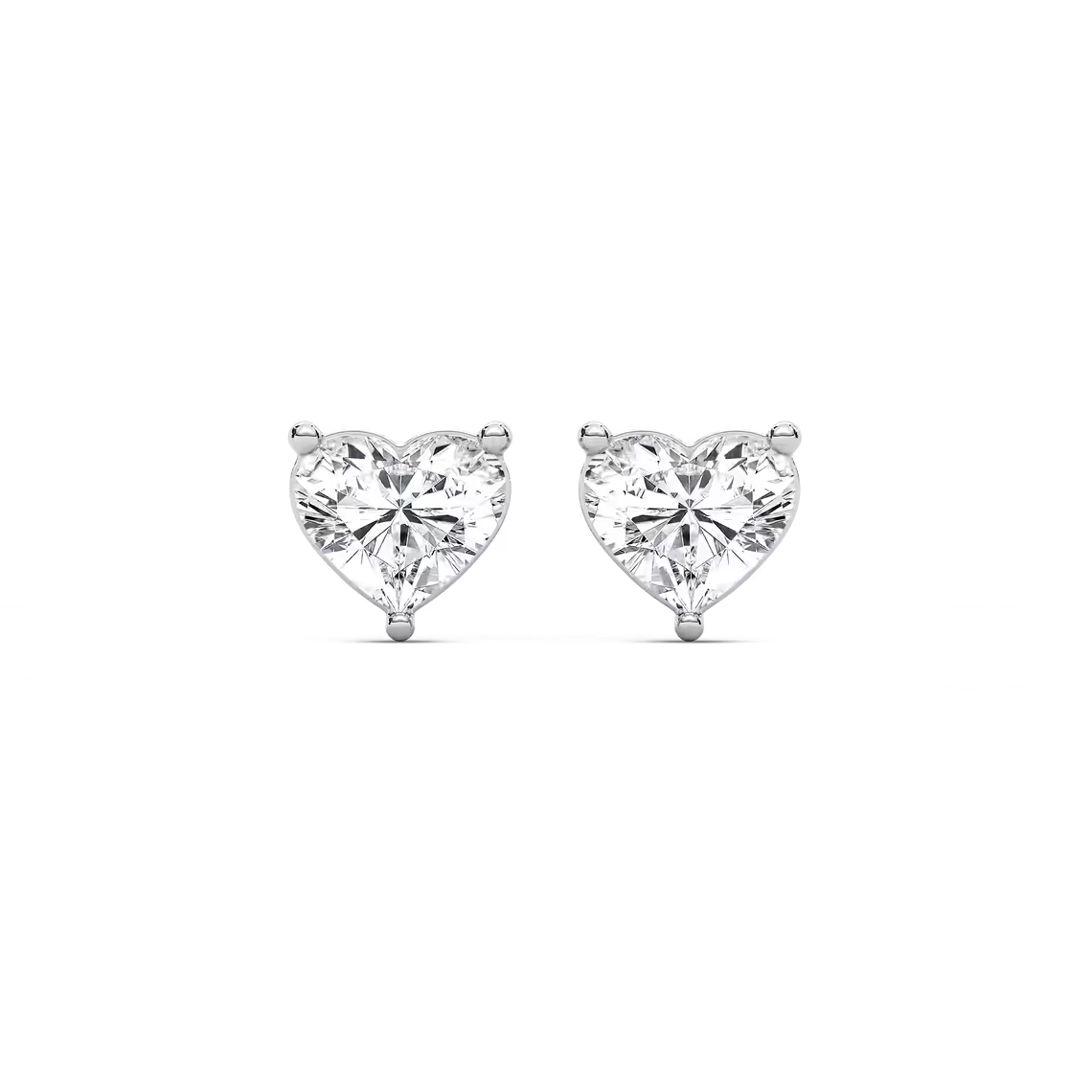 Heart Cut Stud Earrings