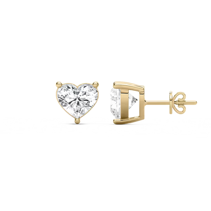 Heart Cut Stud Earrings