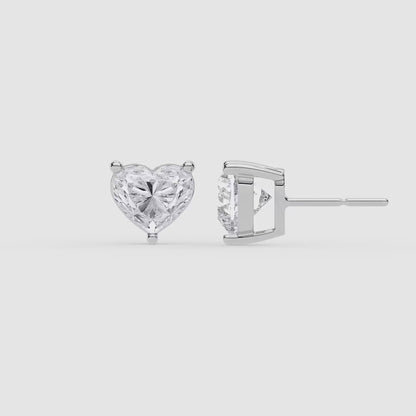 Heart Cut Stud Earrings